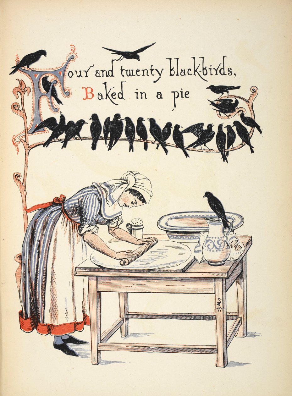 Négy és húsz feketerigó pitében sült. alkotó: Walter Crane