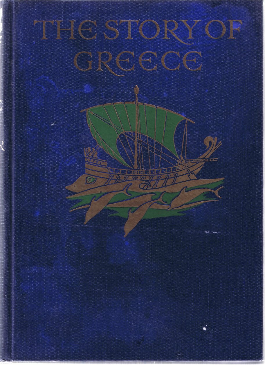 Elülső tábla kialakítása, illusztráció a Görögország történetéből, 1930-as évek alkotó: Walter Crane