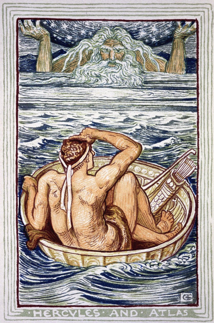 Héraklész és Atlasz alkotó: Walter Crane