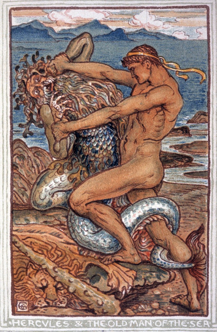 Herkules és Neree alkotó: Walter Crane