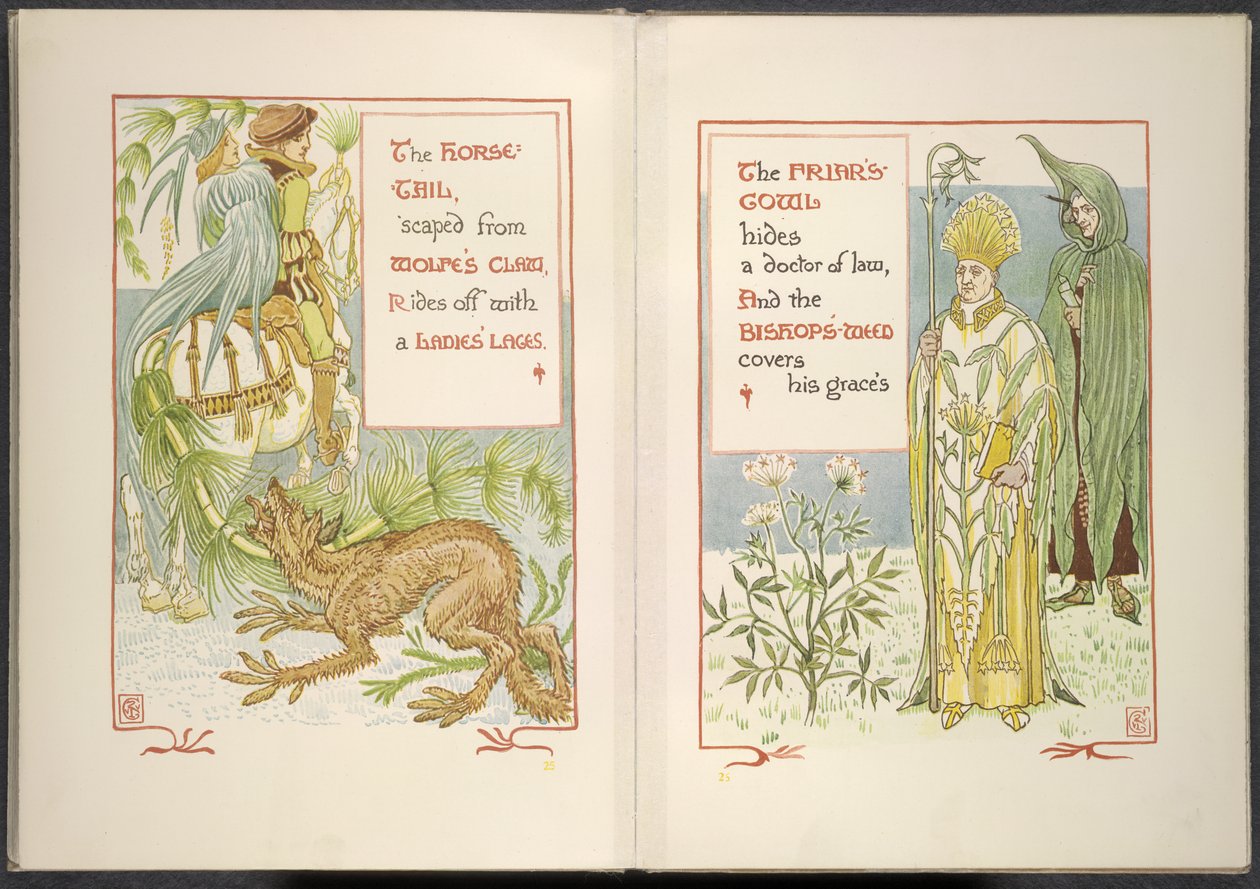 Ló farka és barátköpeny alkotó: Walter Crane