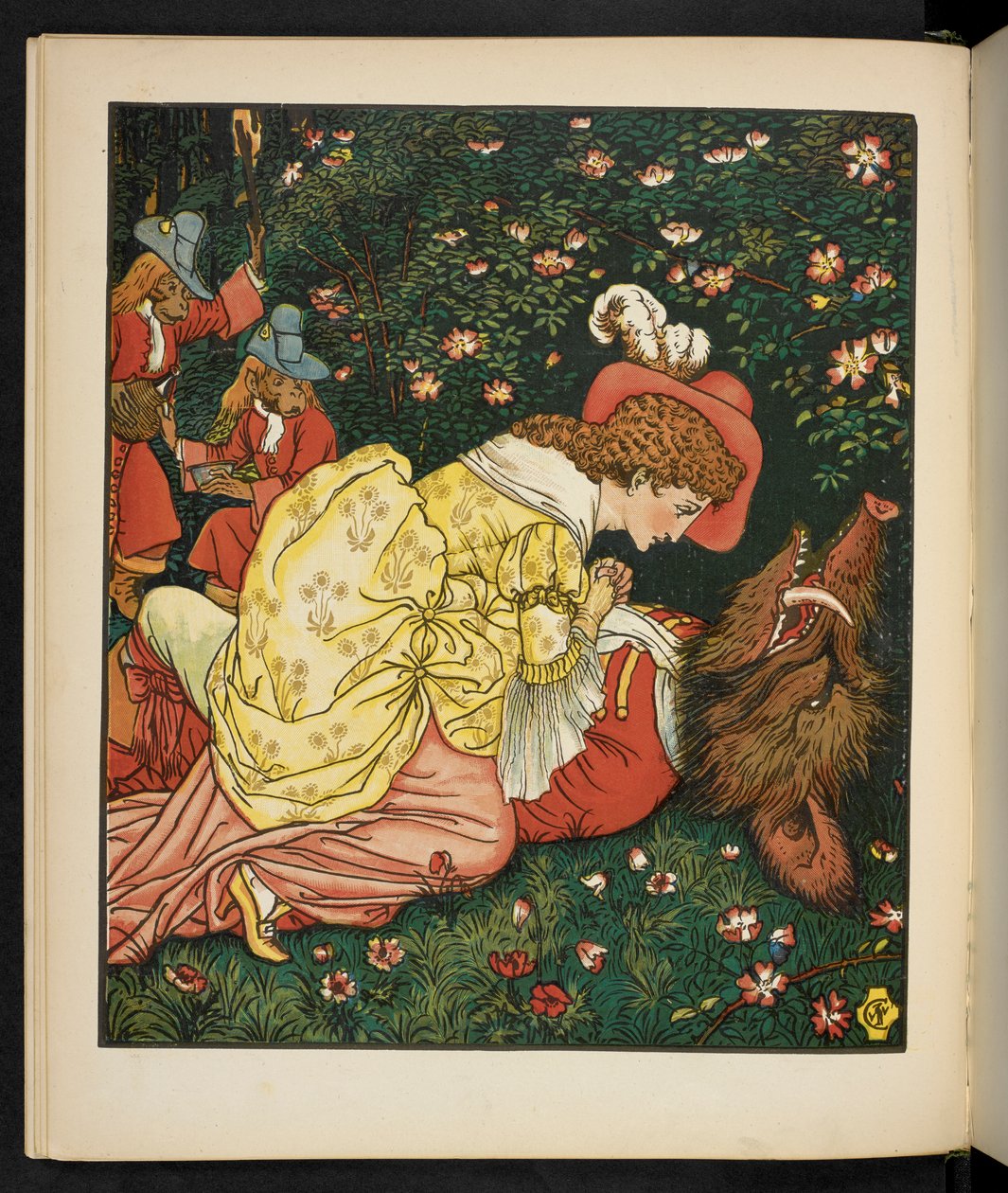 Illusztráció: Szépség és a Szörnyeteg. alkotó: Walter Crane