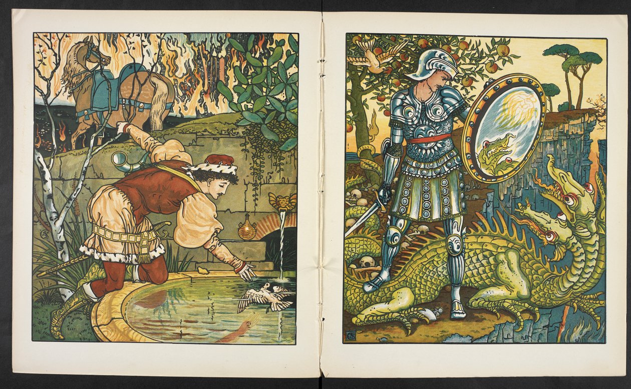 Illusztráció a történethez, Belle étoile hercegnő. alkotó: Walter Crane