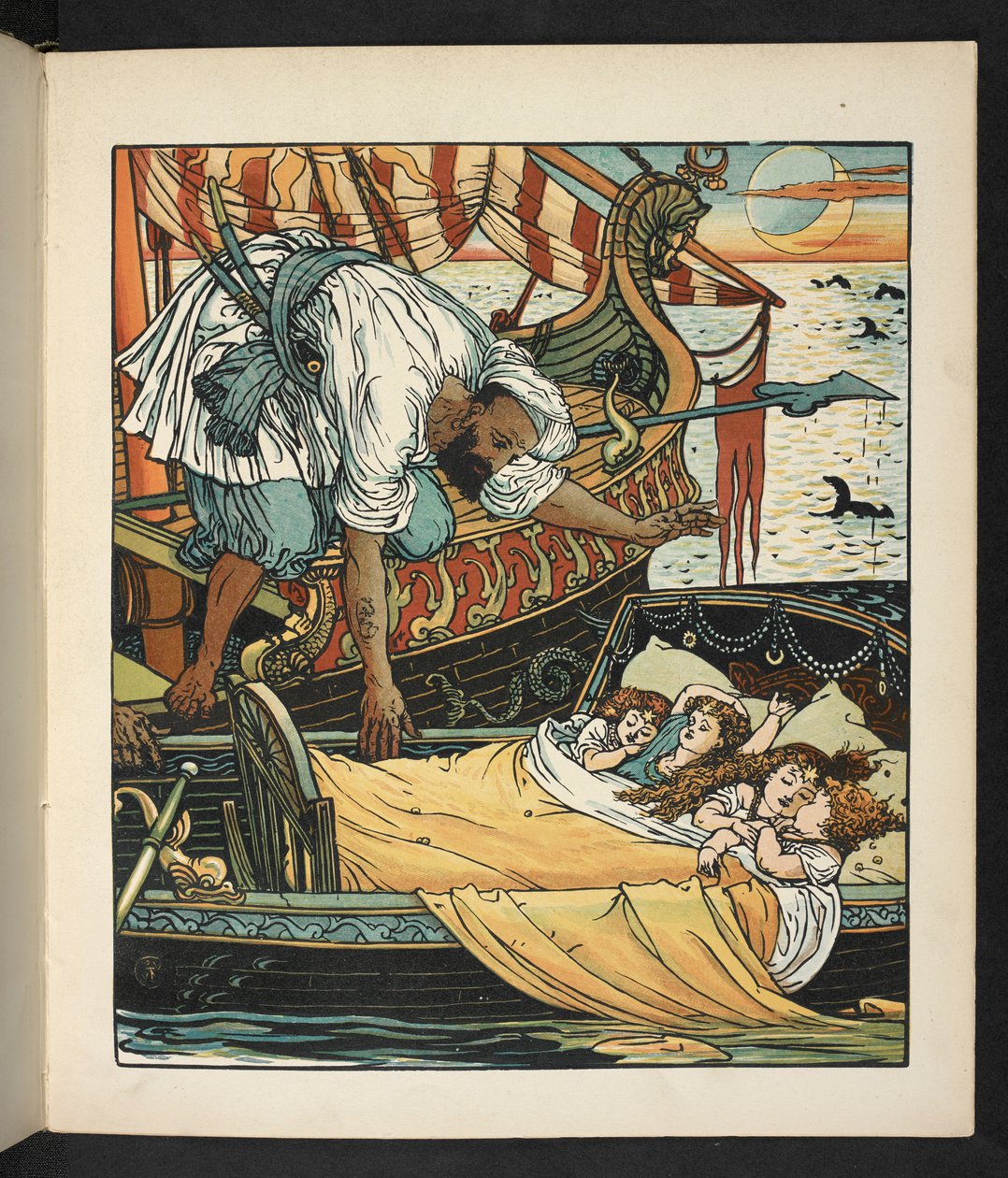 Illusztráció a történethez, Belle étoile hercegnő. alkotó: Walter Crane
