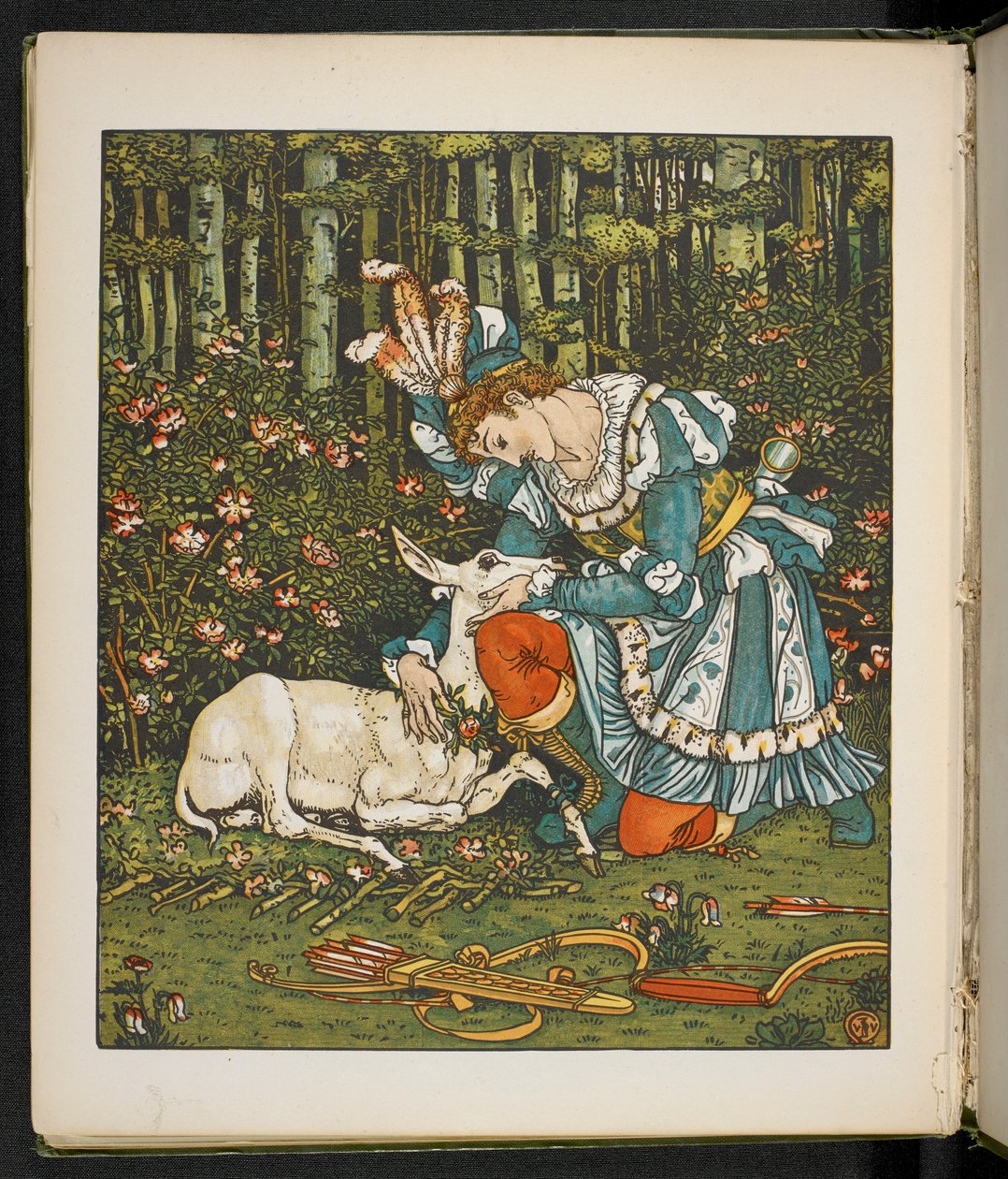 Illusztráció a történethez, a Hind a fában. alkotó: Walter Crane