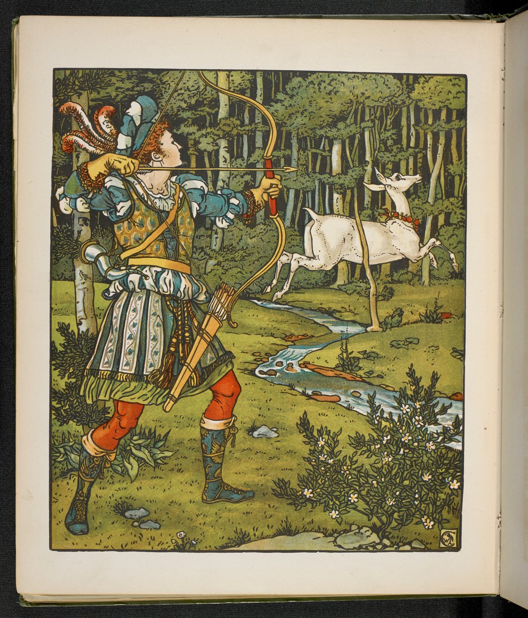 Illusztráció a történethez, a Hind a fában. alkotó: Walter Crane