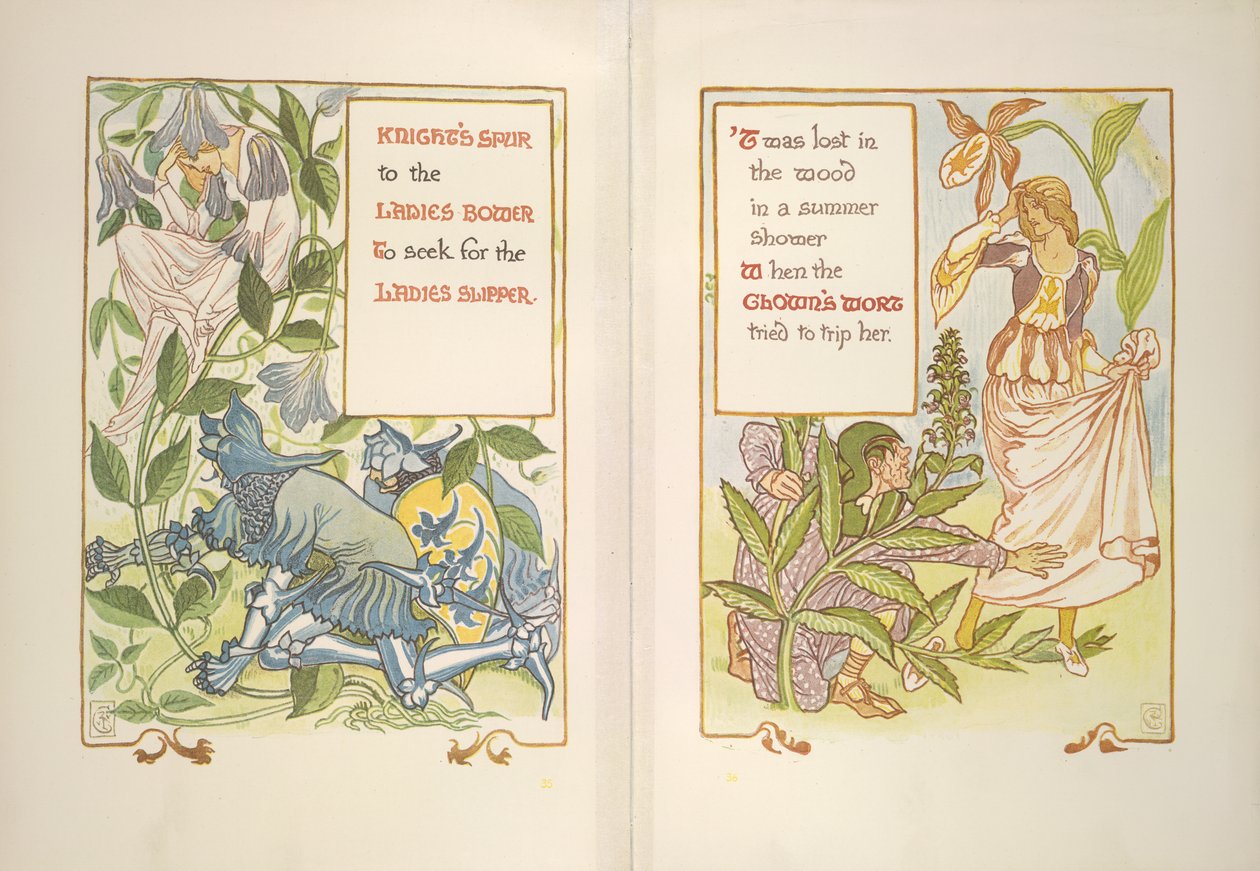 Lovagsarkantyú és bohócfű alkotó: Walter Crane