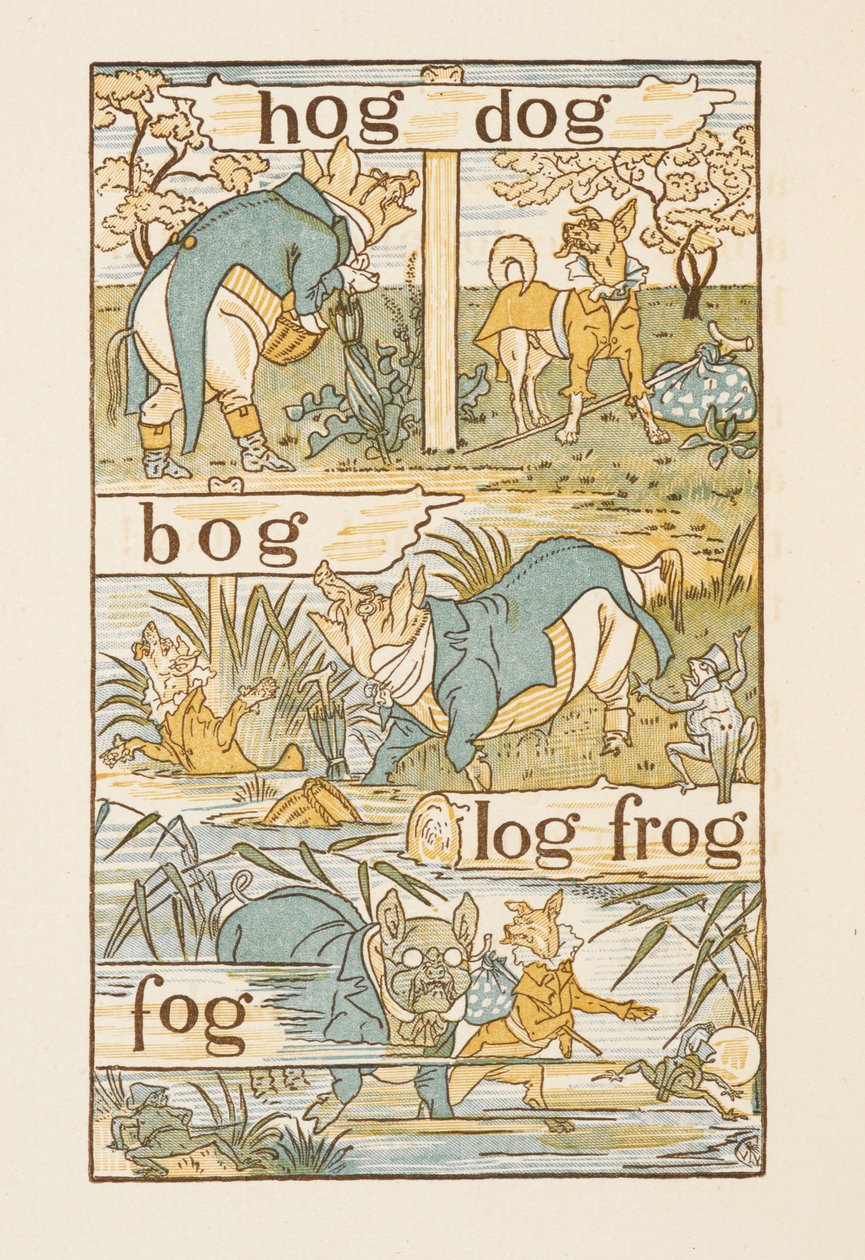 G betűre végződő rímszavak. Az arany alapozó. alkotó: Walter Crane