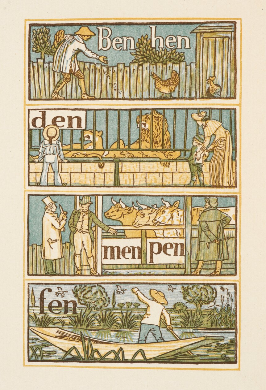 N betűre végződő rímszavak. Az Arany alapozó. alkotó: Walter Crane