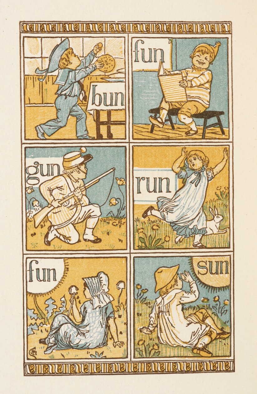 N betűre végződő rímszavak. Az arany alapozó. alkotó: Walter Crane