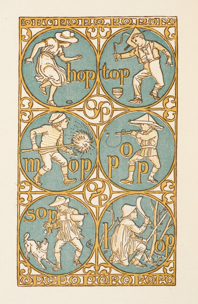 P betűre végződő rímszavak. Az arany alapozó. alkotó: Walter Crane