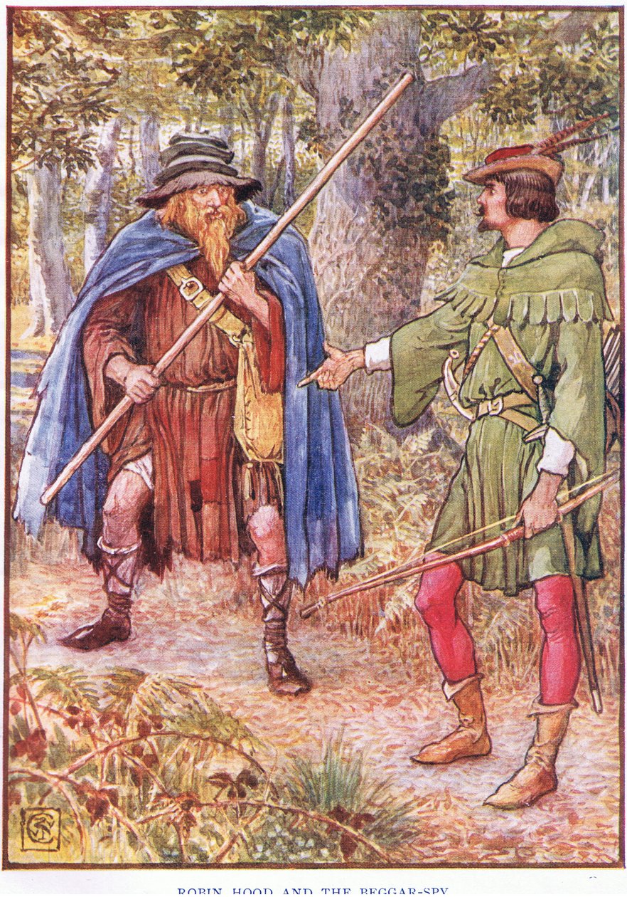 Robin Hood és a koldus, 1920 körül alkotó: Walter Crane