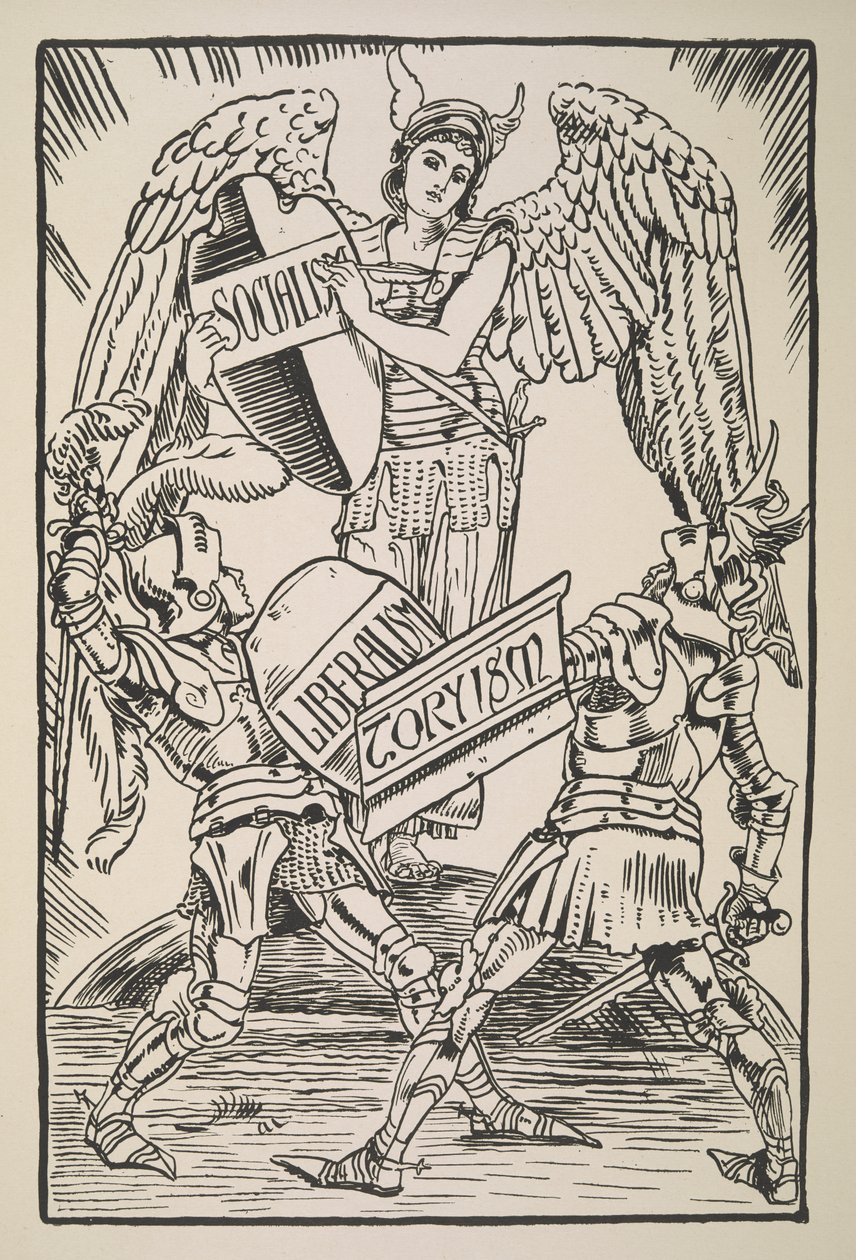 Szocializmus, liberalizmus és toryizmus, a Cartoons for the Cause című filmből alkotó: Walter Crane