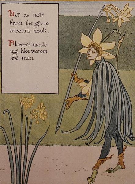 A Jonquil az "Egy virágos fantázia egy régi angol kertben" című filmből alkotó: Walter Crane