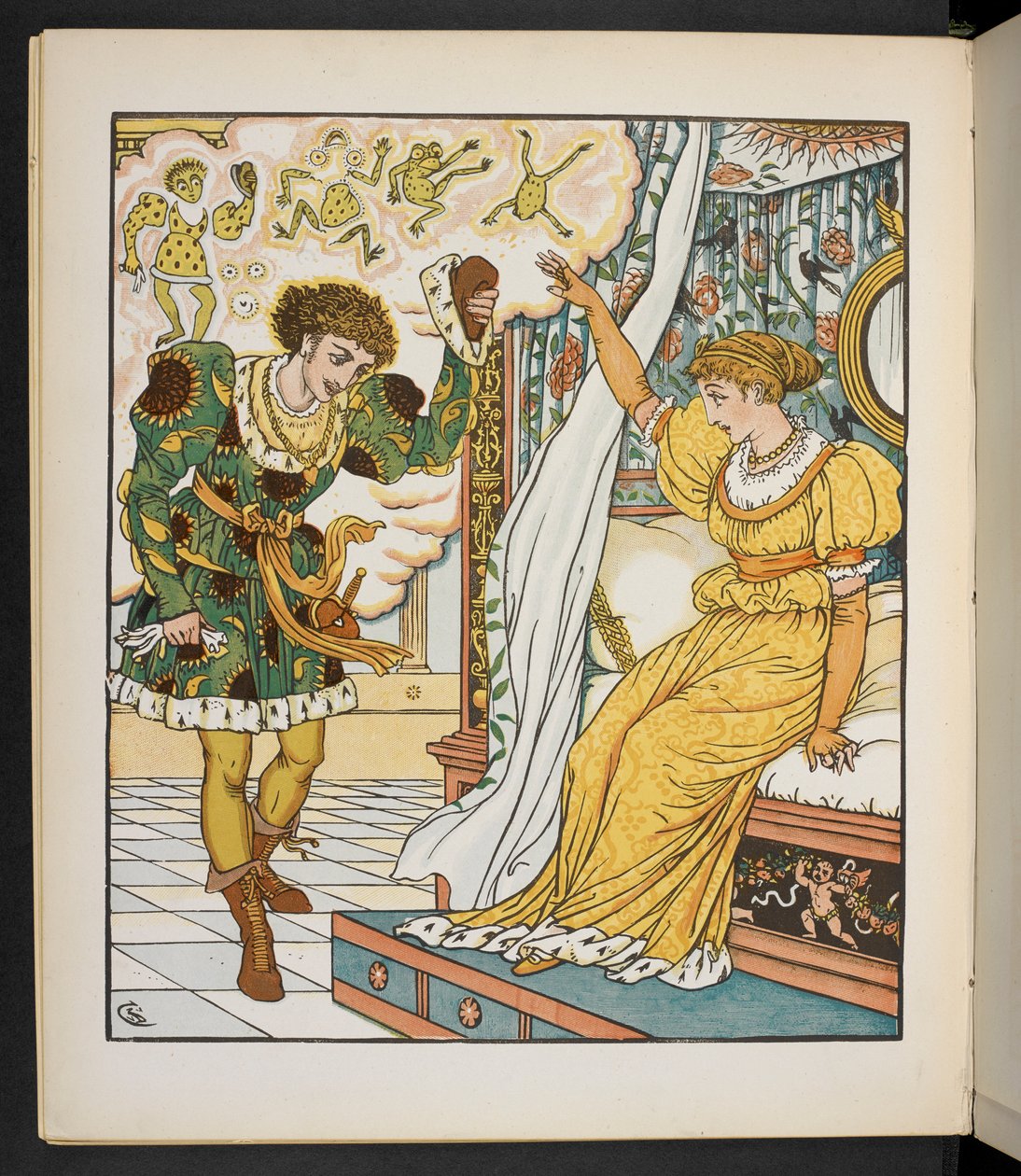 Jakob és Wilhelm Grimm „A király lánya és a béka” (litográfia) alkotó: Walter Crane