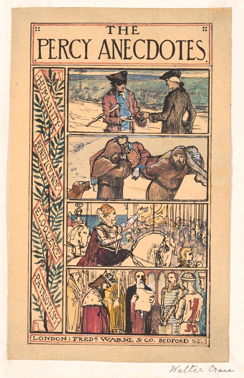 A Percy anekdoták (akvarell és tus, papír) alkotó: Walter Crane