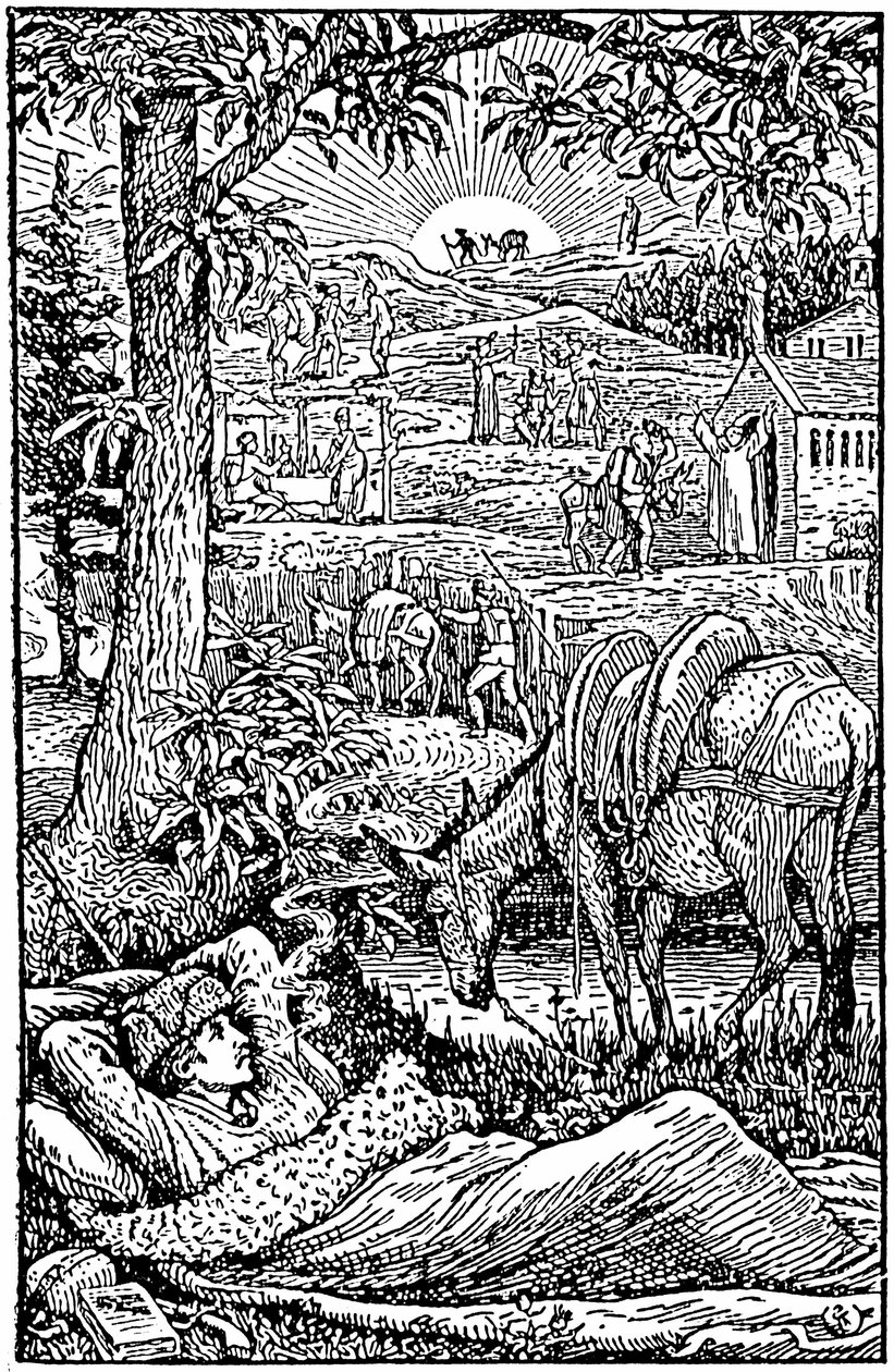 Utazások szamárral a Cevennesben (Utazások szamárral a Cevennesben) Robert Louis Stevenson. Az esti órákban L