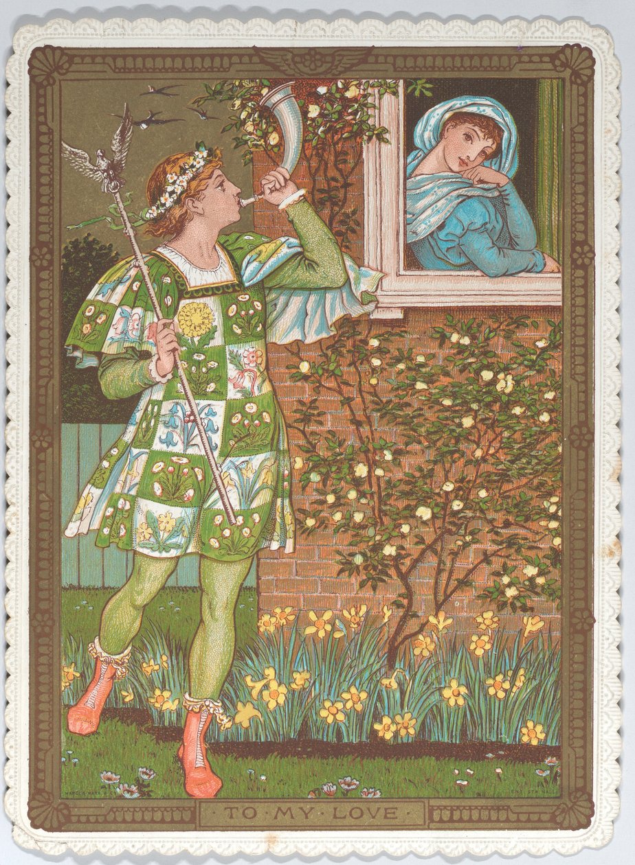 Valentin-napi üdvözlőlap alkotó: Walter Crane