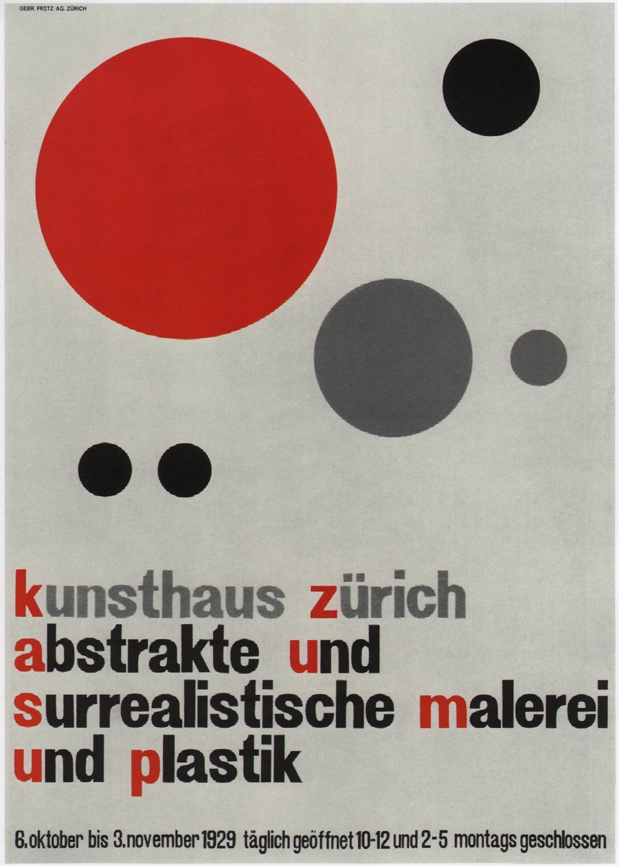 Absztrakt és szürrealista festmények kiállítása, 1929 alkotó: Walter Cyliax