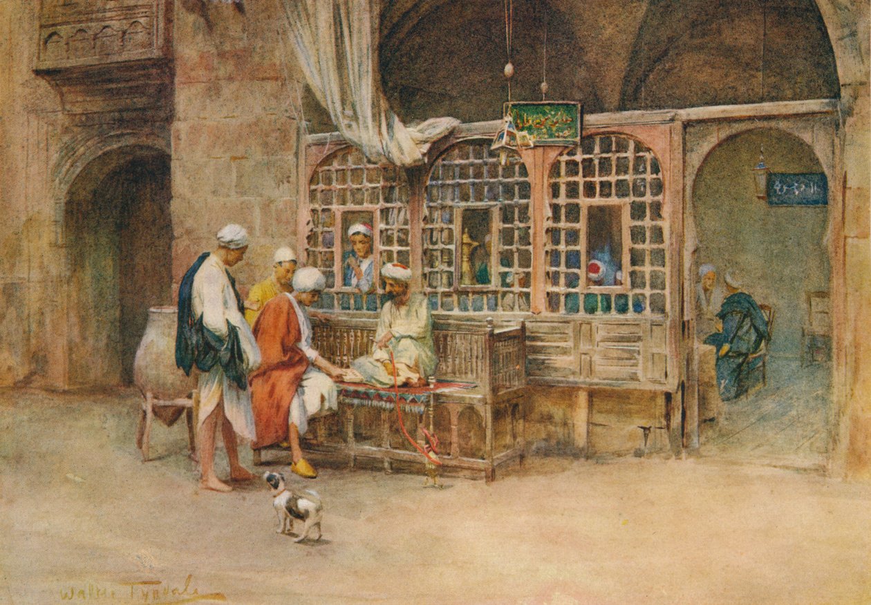 A Cairene kávézóban, 1905, 1912 alkotó: Walter Frederick Roofe Tyndale