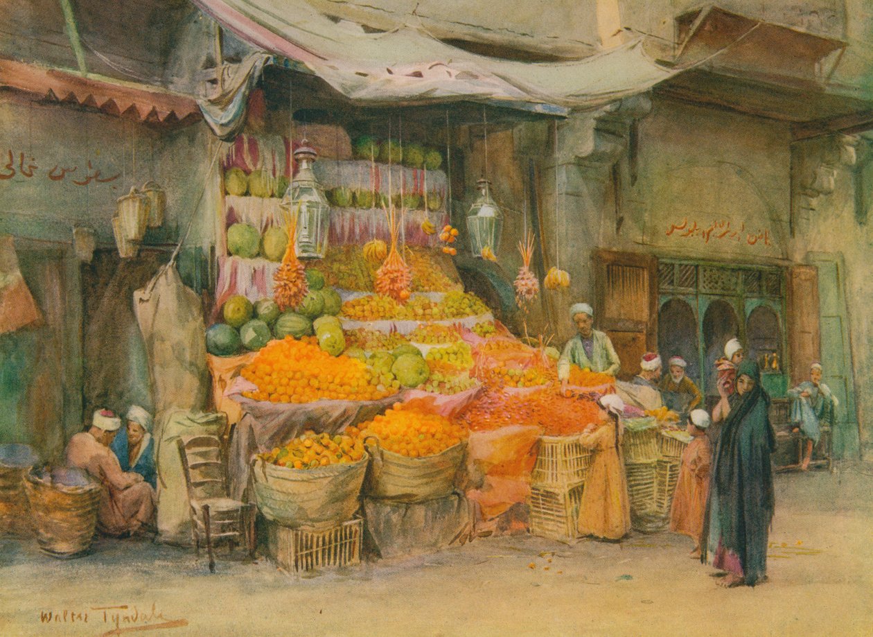 Gyümölcsbódé Bulakban, 1905, 1912 alkotó: Walter Frederick Roofe Tyndale