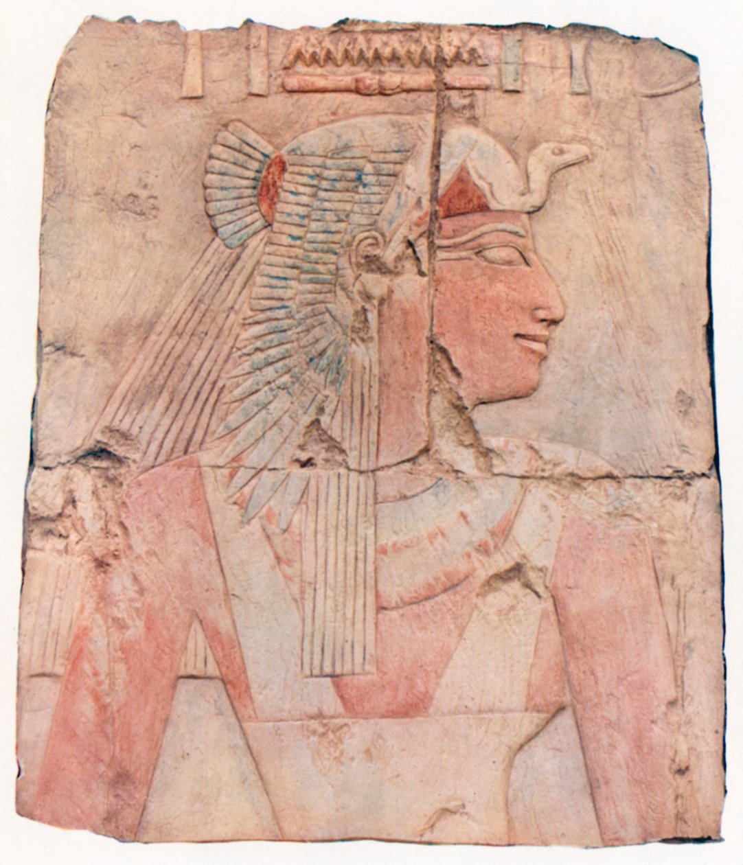 Aahmes, Hatsepszu anyja, a Der El-Bahri templomban (színes litográfia) alkotó: Walter Frederick Roofe Tyndale