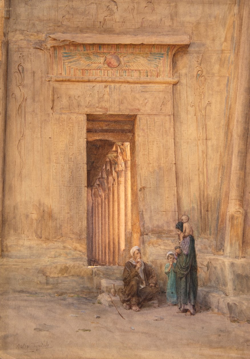 Ajtó az Ízisz templomban (akvarell) alkotó: Walter Frederick Roofe Tyndale