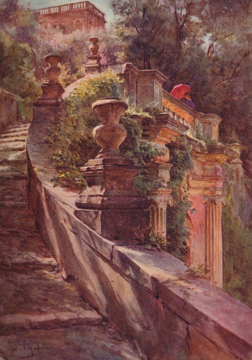 A Scallea Delle Sfinge, Villa DEste, c1900 1913 alkotó: Walter Frederick Roofe Tyndale