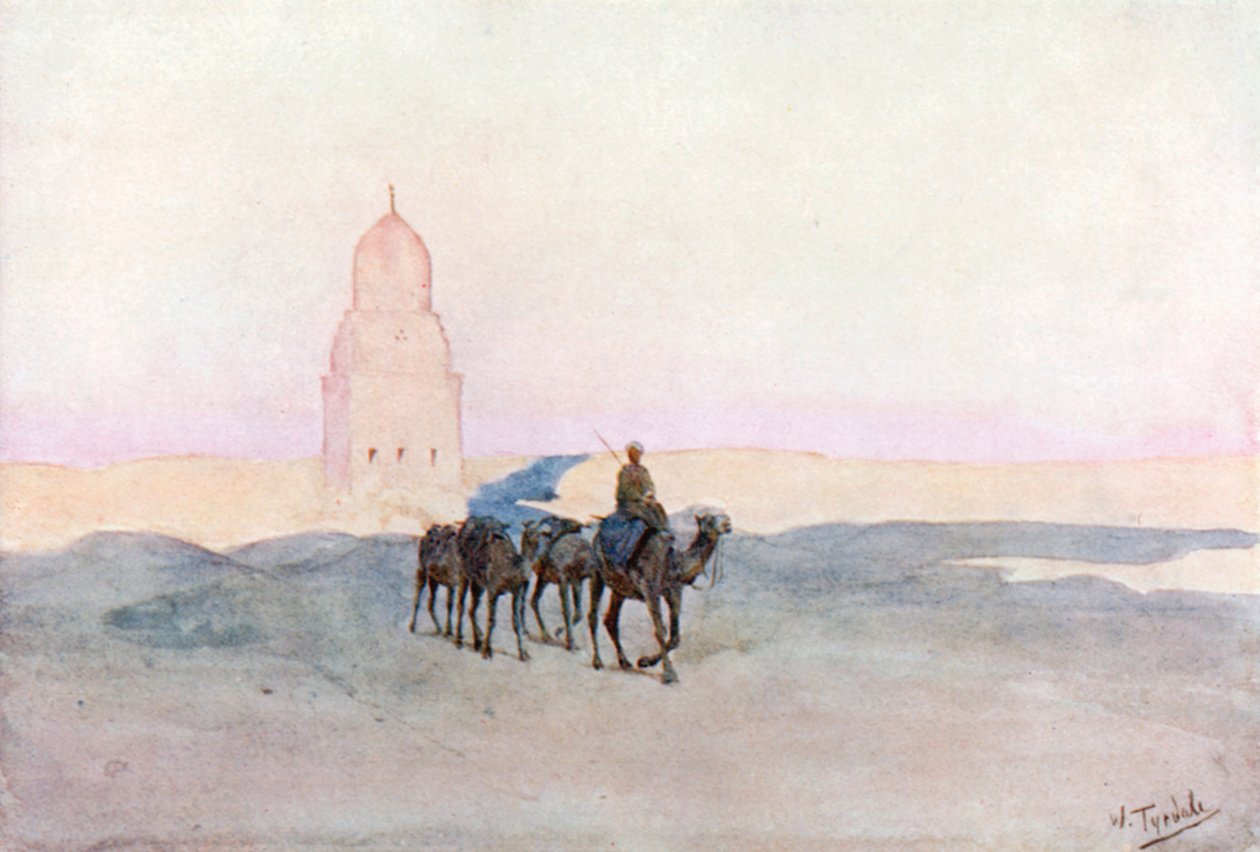 A kalifák sírjainak közelében, Kairó (színes litográfia) alkotó: Walter Frederick Roofe Tyndale