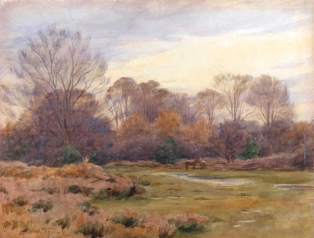 A Christchurch Roadon (akvarell) alkotó: Walter Frederick Roofe Tyndale