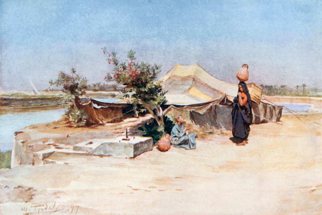 A Mahmoudieh-csatornán (színes litográfia) alkotó: Walter Frederick Roofe Tyndale