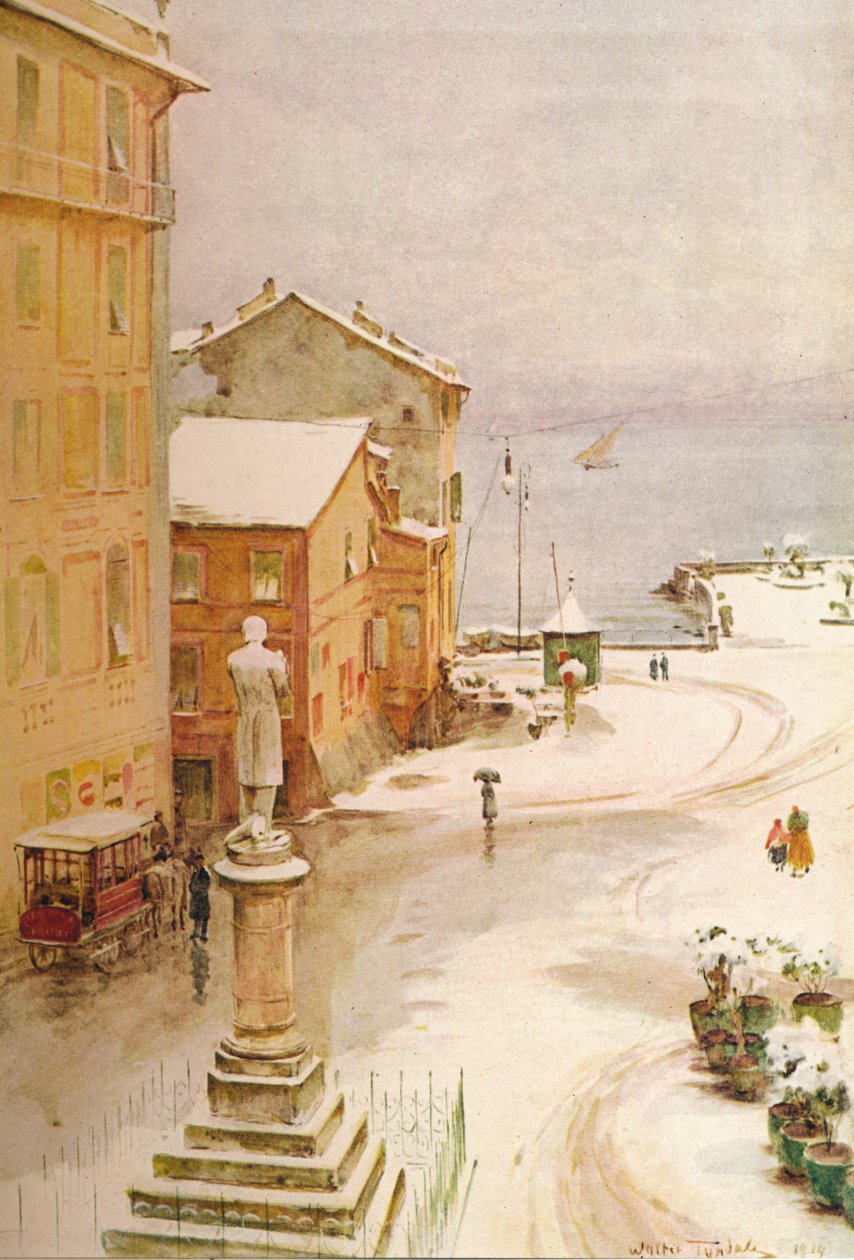 Piazza Mazzini, S. Margherita, c1910, 1912 alkotó: Walter Frederick Roofe Tyndale
