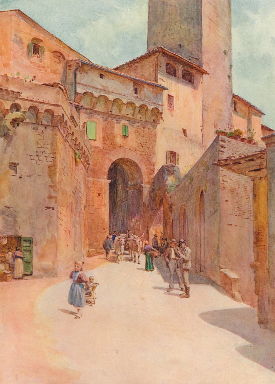 Portone Dei Becci, San Gimignano, 1900, 1913 alkotó: Walter Frederick Roofe Tyndale