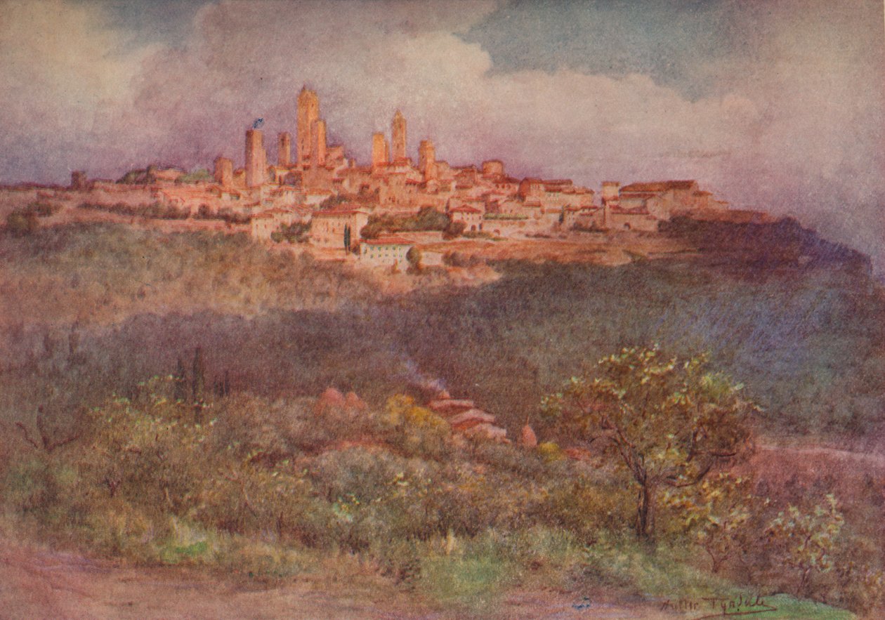 San Gimignano, Val DELsa, 1900, 1913 alkotó: Walter Frederick Roofe Tyndale