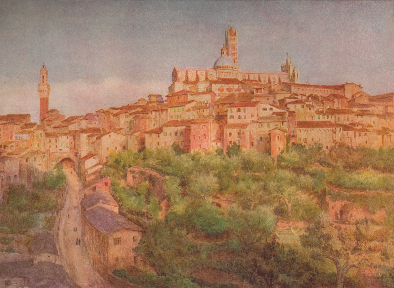 Siena: Város a dombon, 1900, 1913 alkotó: Walter Frederick Roofe Tyndale
