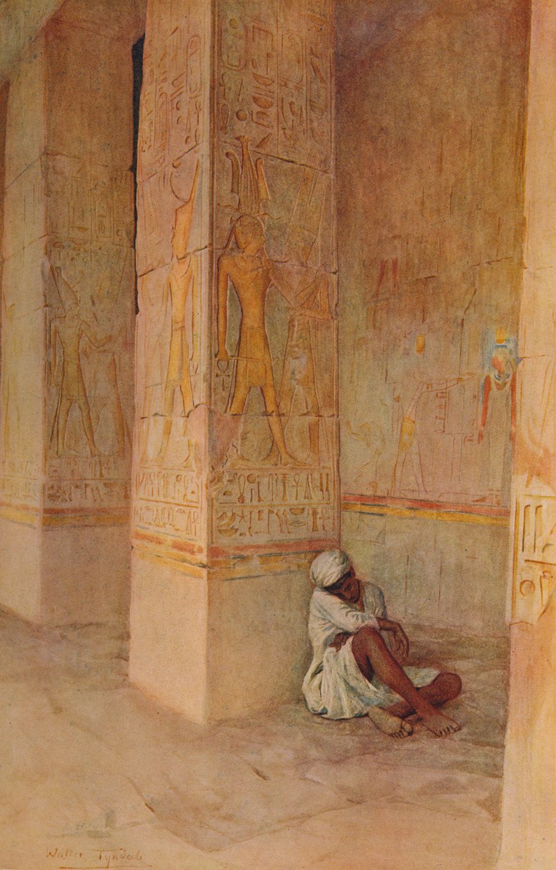 A születési oszlopsor a hatsepszuti templomban, c1905, 1912 alkotó: Walter Frederick Roofe Tyndale