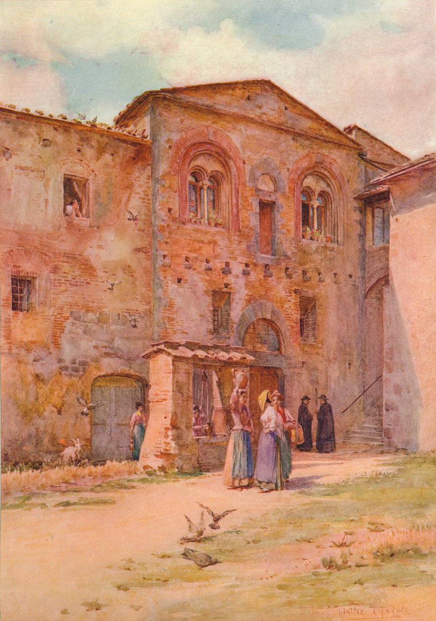 A prépost háza, San Gimignano, 1900, 1913 alkotó: Walter Frederick Roofe Tyndale