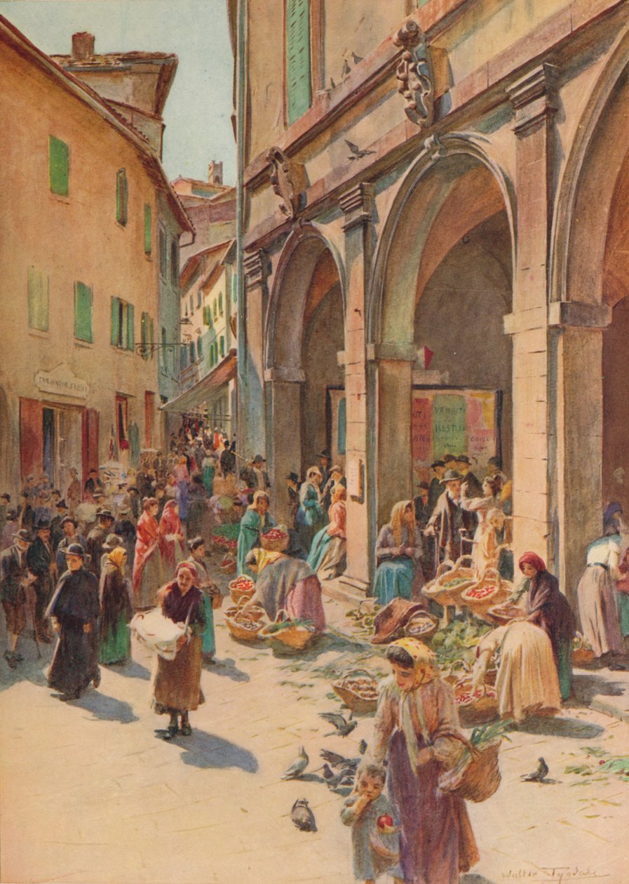 Montepulcianói piac, 1900, 1913 alkotó: Walter Frederick Roofe Tyndale