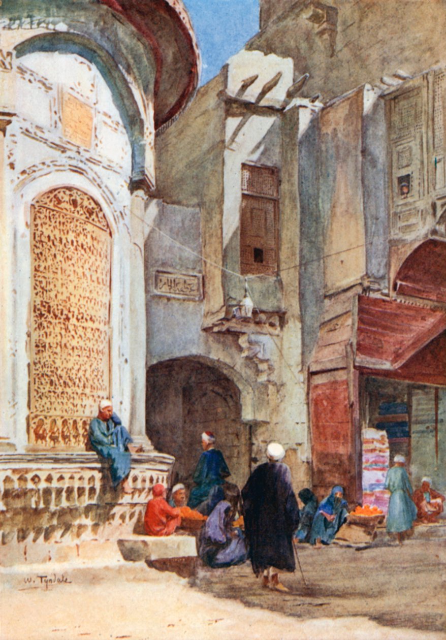 A Sebil a Zuweyla kapu közelében (színes litográfia) alkotó: Walter Frederick Roofe Tyndale