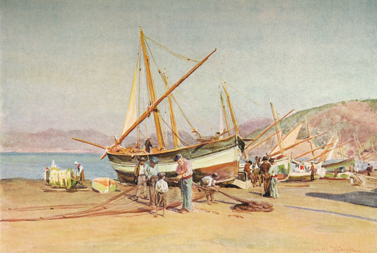 A strand Sestri Levante-ban, 1910, 1912 alkotó: Walter Frederick Roofe Tyndale