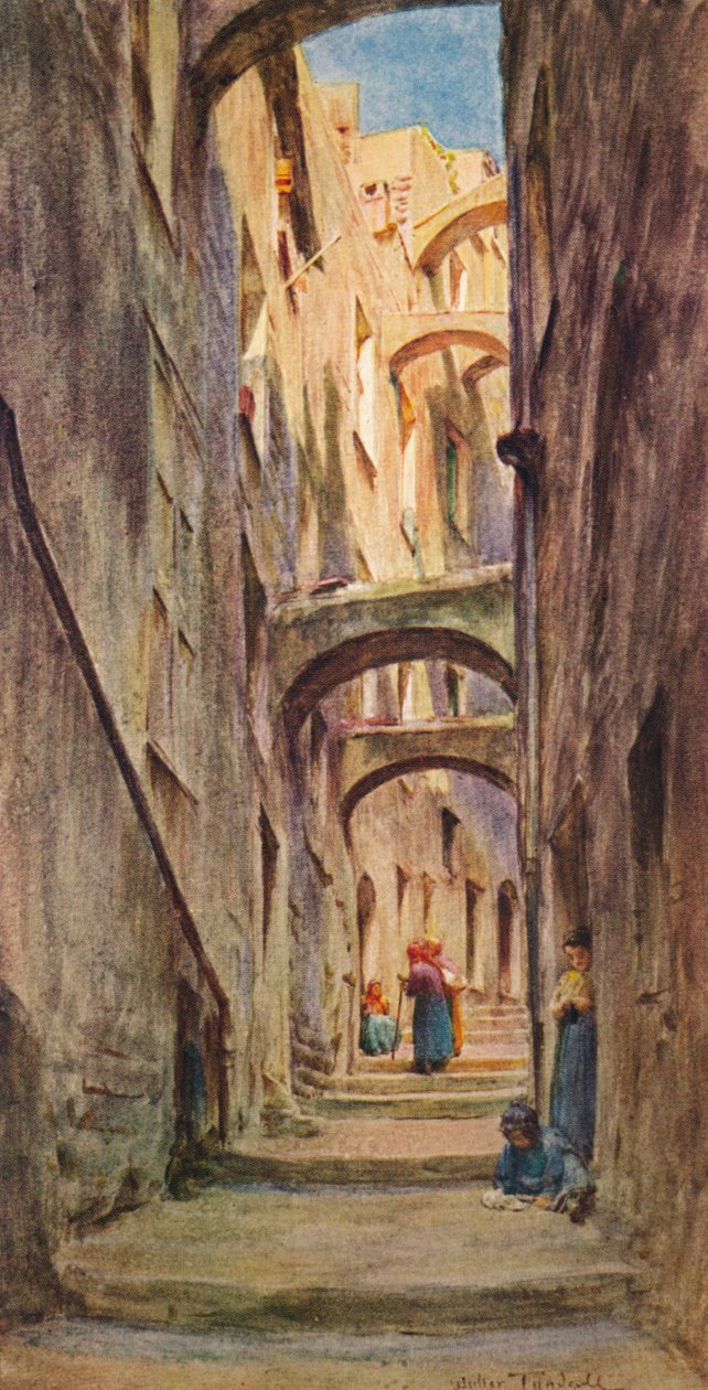 Vicolo della Provvidenza, San Remo, 1910, 1912 alkotó: Walter Frederick Roofe Tyndale