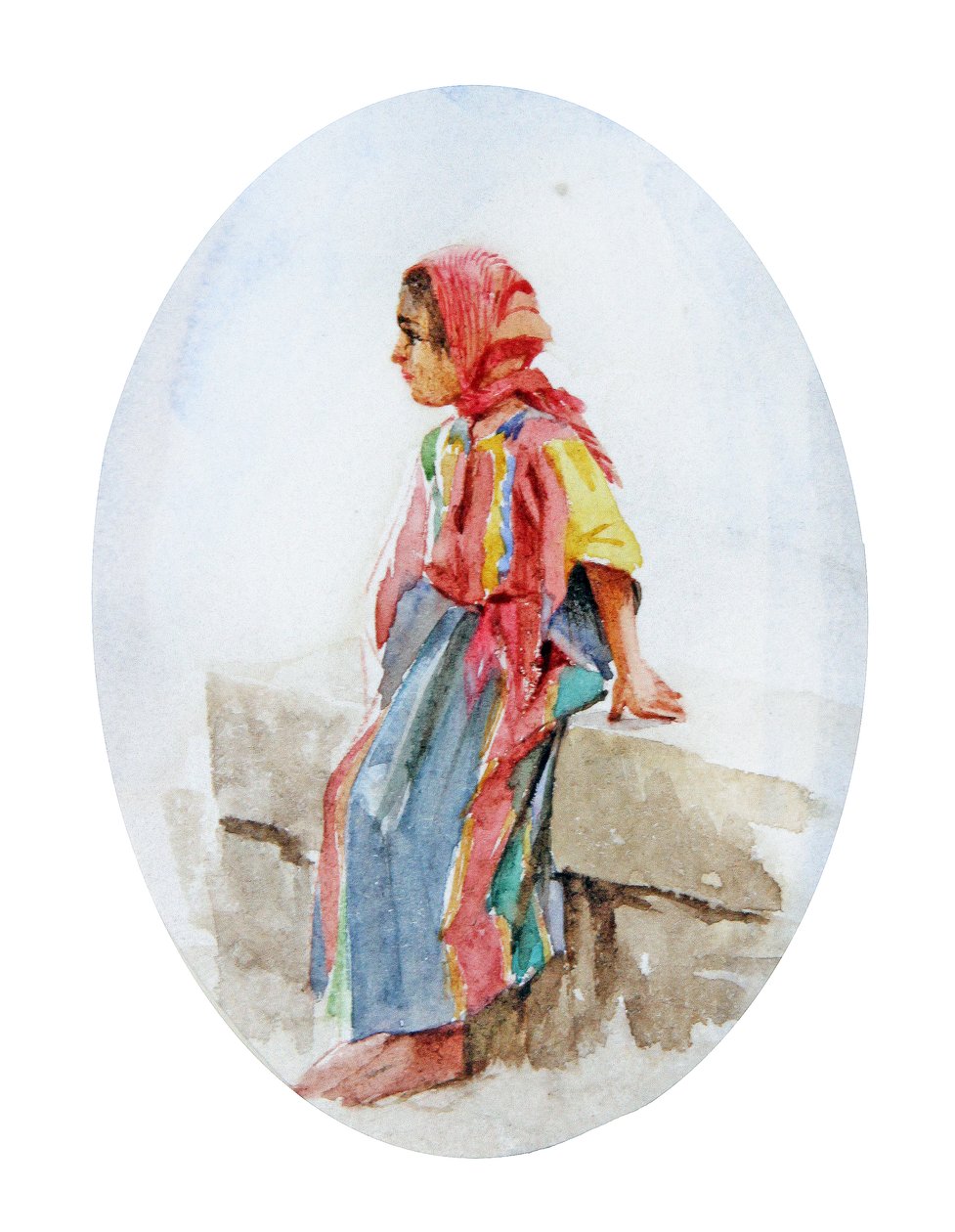 Fiatal arab lány (akvarell) alkotó: Walter Frederick Roofe Tyndale