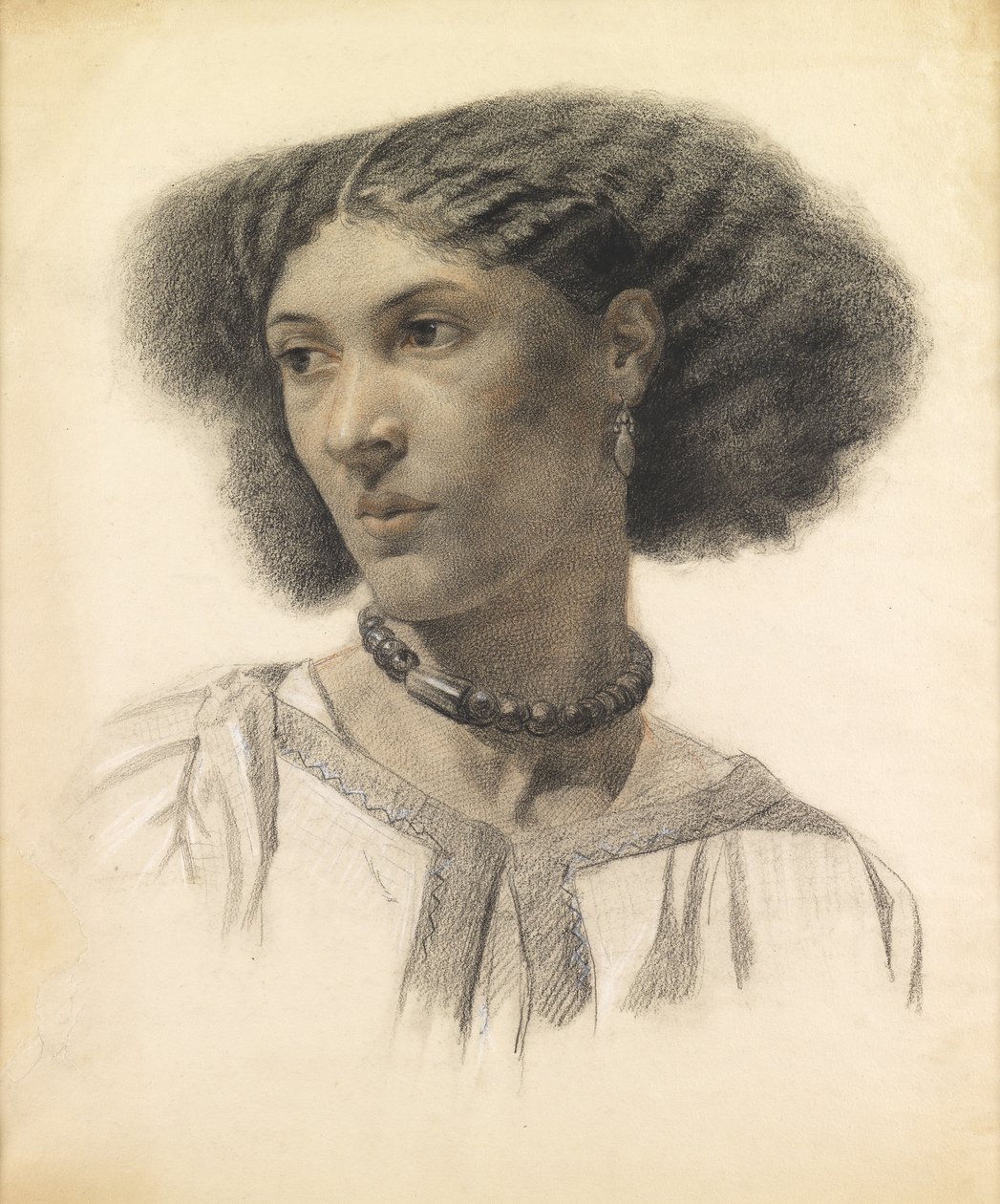 Mrs. Fanny Eaton (színes kréták papíron) alkotó: Walter Fryer Stocks