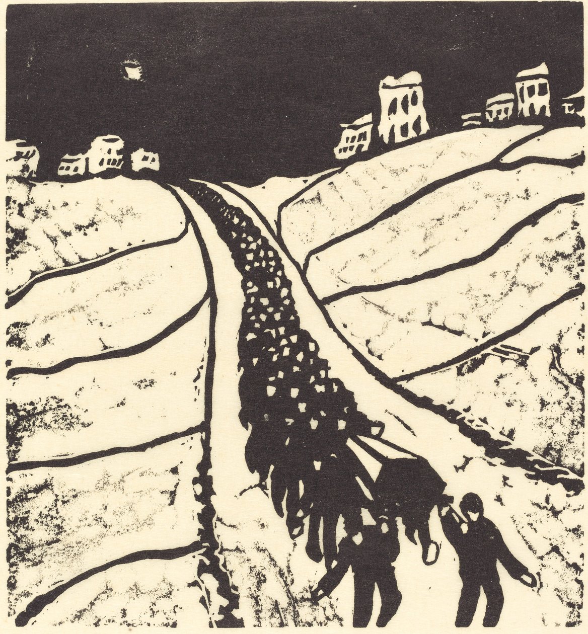 Temetés, 1916. alkotó: Walter Gramatte