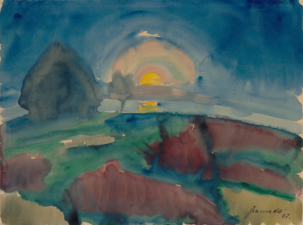 Mondaufgang (auf Hiddensee) alkotó: Walter Gramatte