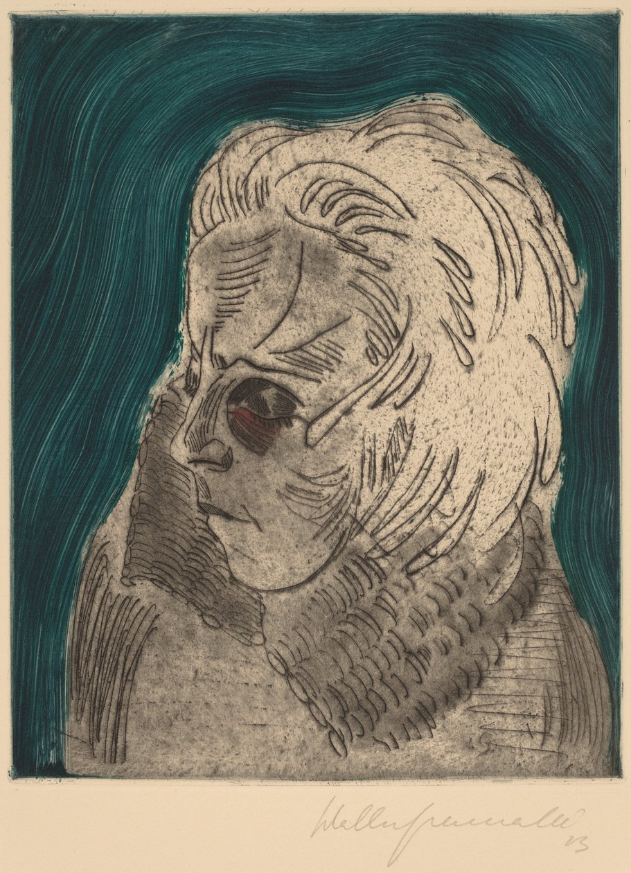 Fáradt nő, Sonia Gramatté Fáradt lányfej, Sonia Gramatté, 1923. alkotó: Walter Gramatte