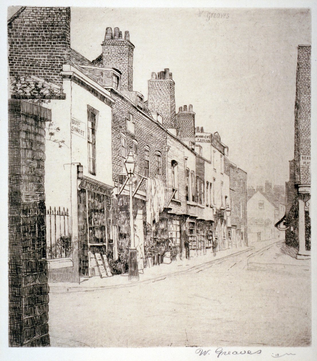 Duke Street, Chelsea, London, 1873 alkotó: Walter Greaves