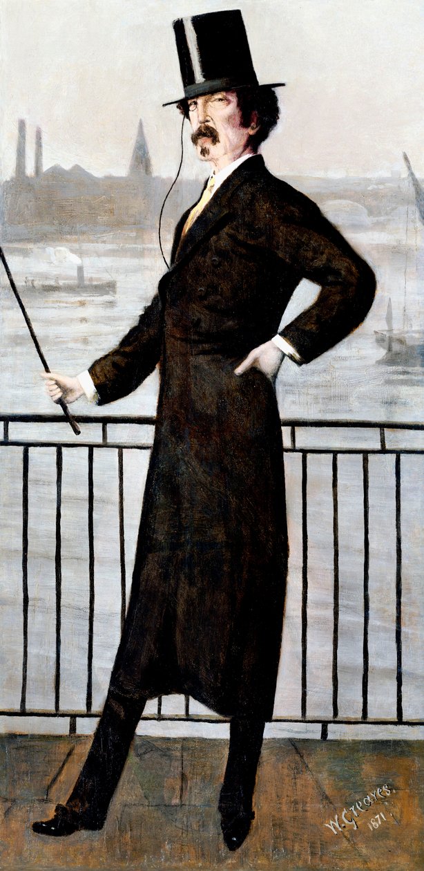 James Abbott McNeill Whistler az özvegy sétán a Lindsey Row-i házában, Chelsea, 1871 alkotó: Walter Greaves