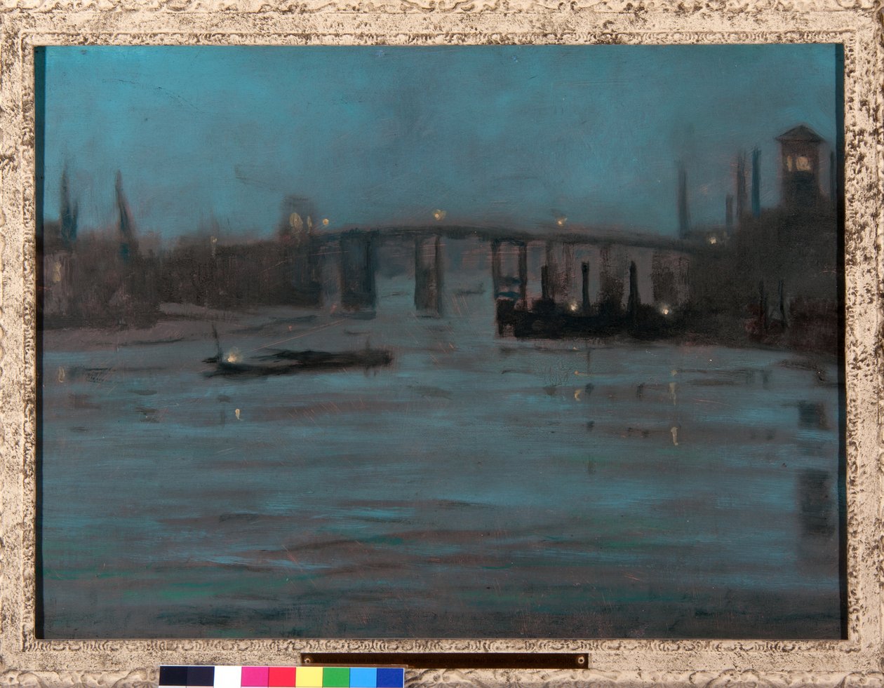 Nocturne, Battersea Old Bridge, London (olaj, vászon) alkotó: Walter Greaves