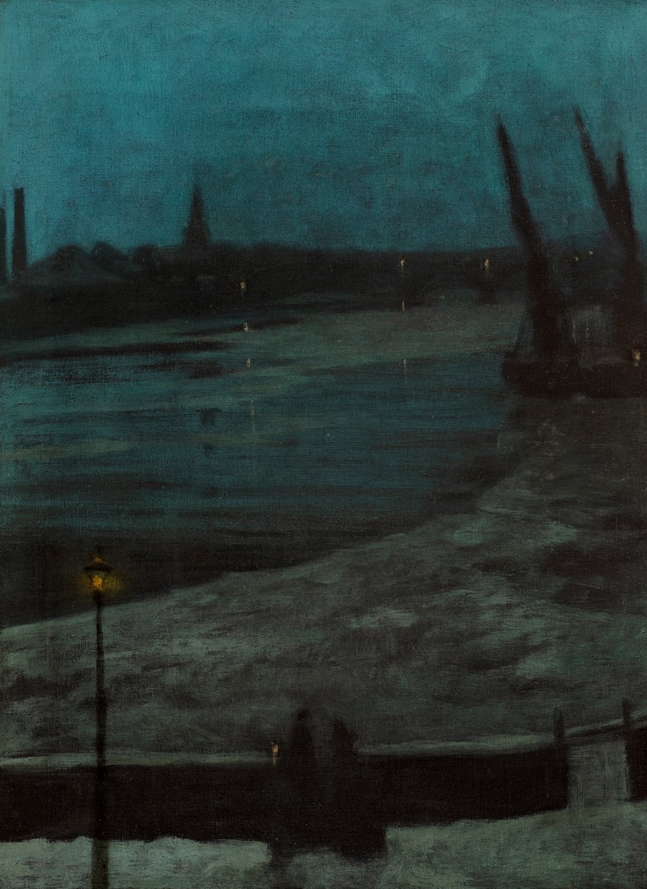 Nocturne, Battersea Reach (olaj, vászon) alkotó: Walter Greaves